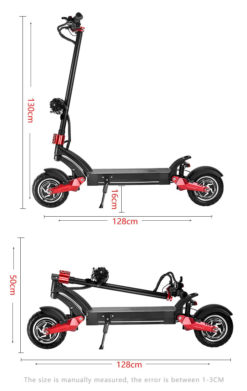 BOYUEDA Q6 Electric Scooter Adult Battery 52V 23.6AH Dual Motors 2000w High Speed